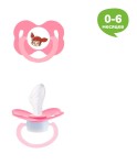 Соска-пустышка, Мама Тама анатомическая силиконовая 0-6 мес Вера розовая