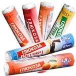 Блок глюкоза, таблетки жевательные 2.33 г 18 шт персик