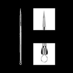 Инструмент для удаления черных точек, QVS (КВС) 1 шт арт. 10-1141 косметический с иглой и скобой