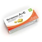 Витамины А+Е, капсулы 300 мг 20 шт БАД альфа-токоферола ацетат 100 мг 100 мЕ+ ретинола пальмитат 4.7 мг 8000 мЕ