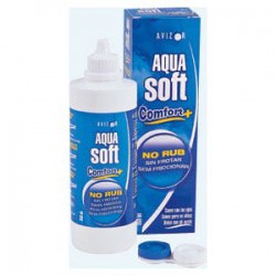 Раствор для ухода за контактными линзами Avizor аква софт комфорт плюс + контейнер для контактных линз 250 мл
