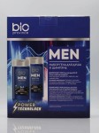Набор подарочный, BioProvince (БиоПровинс) 250 мл + 250 мл Мен Бодрость и свежесть уголь и морские минералы гель для душа + шампунь коробка