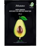 Маска тканевая, JM Solution (ДжиЭм Солюшн) 30 мл питательная ампульная ультратонкая с авокадо